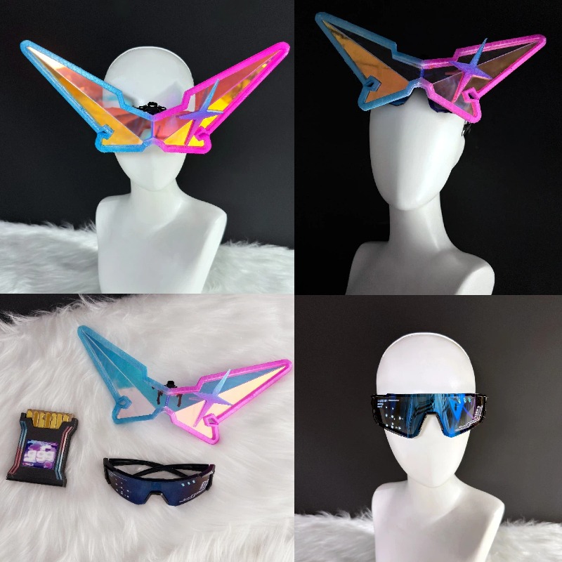 Anime Cosplay Girl Costume - Set di Occhiali Colorati per Cosplay