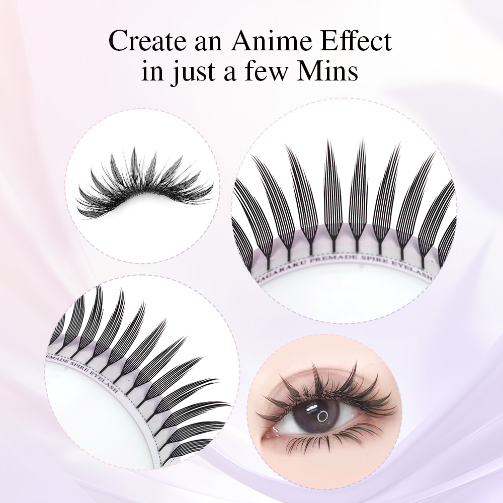 NAGARAKU Premade Spire Ciglia  - Anime Cosplay Lashes recensione e prezzo