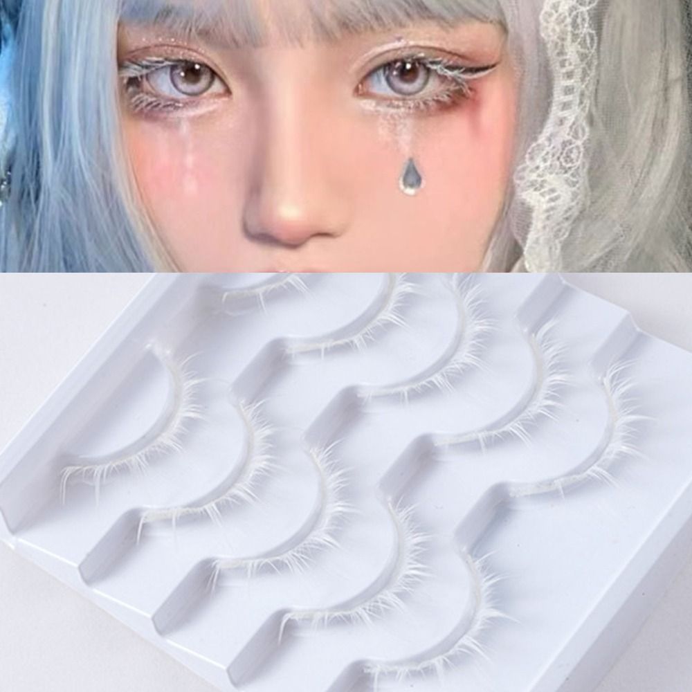 Ciglia Bianche Anime Spiky 3D, - Anime Cosplay Lashes recensione e prezzo