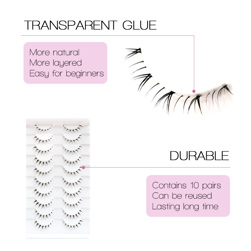 10/6/5 Paia di Ciglia Inferior - Anime Cosplay Lashes recensione e prezzo